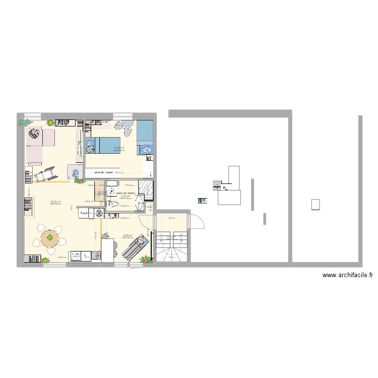 organisation. Plan de 0 pièce et 0 m2