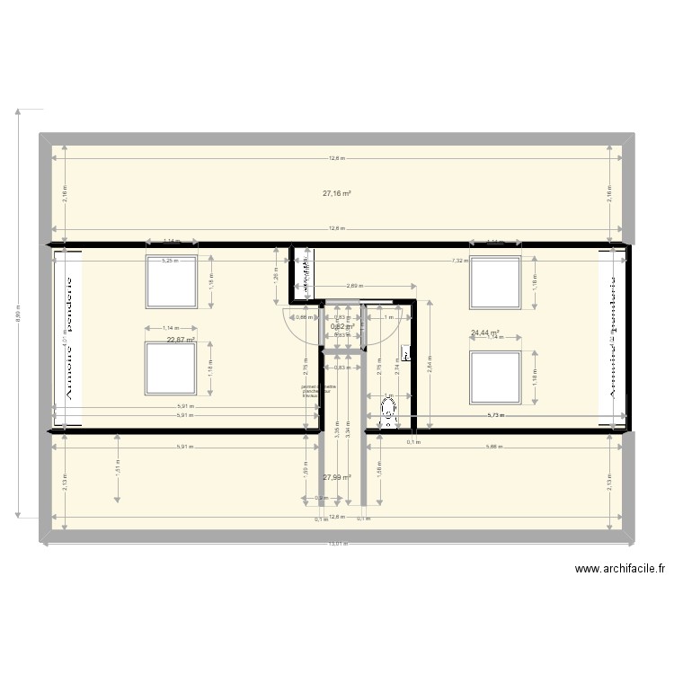 171 ter etage AVEC PORTE BONNE COTE. Plan de 0 pièce et 0 m2