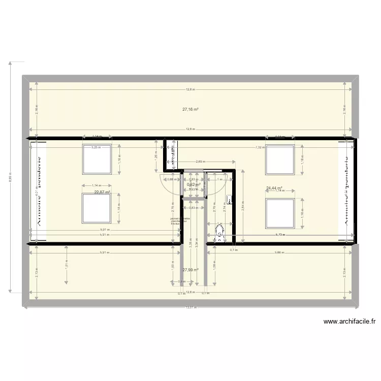 171 ter etage AVEC PORTE BONNE COTE. Plan de 