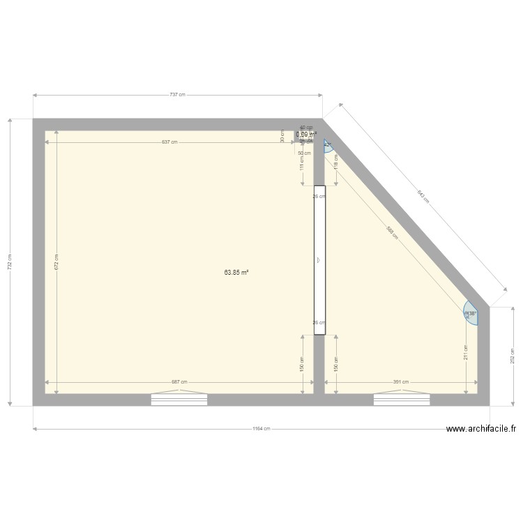 ETAGE 1 VIDE. Plan de 0 pièce et 0 m2