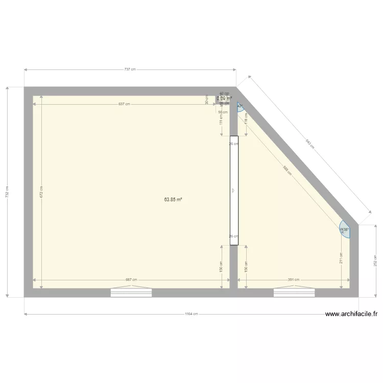 ETAGE 1 VIDE. Plan de ETAGE 1 VIDE. Plan de