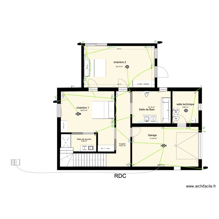The One domotique. Plan de 0 pièce et 0 m2