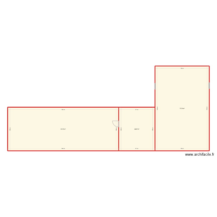 GRENIER 31 08 2023. Plan de 3 pièces et 186 m2