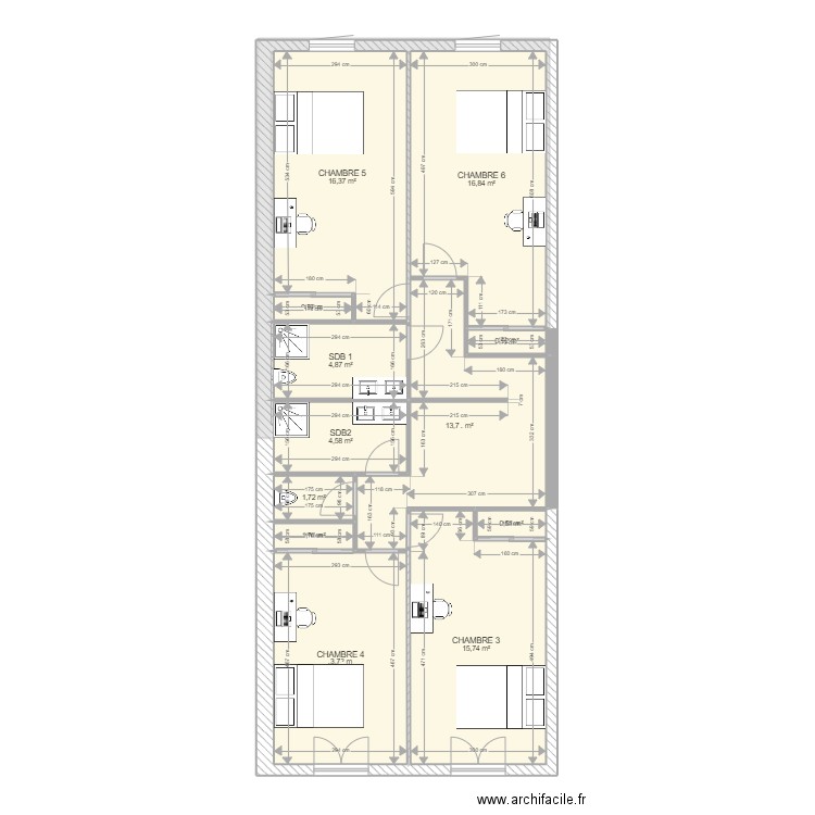 Immeuble - Pirog - Saint Papoul. Plan de 24 pièces et 311 m2