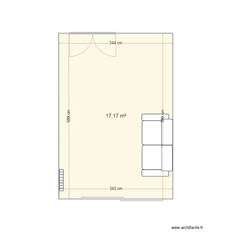 Chambre. Plan de 