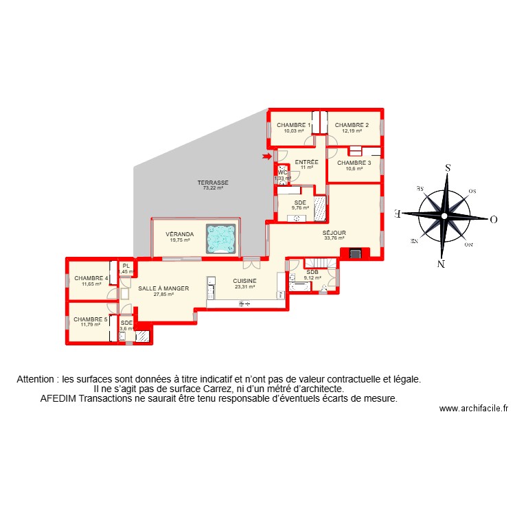 BI30473 -. Plan de 29 pièces et 420 m2