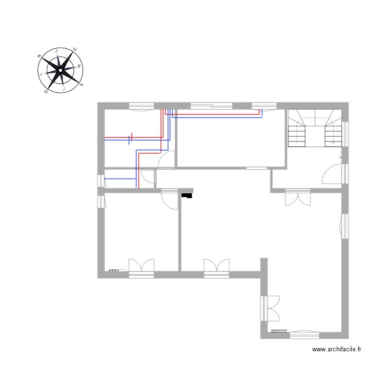 Rez de chaussé Sanitaire. Plan de 0 pièce et 0 m2