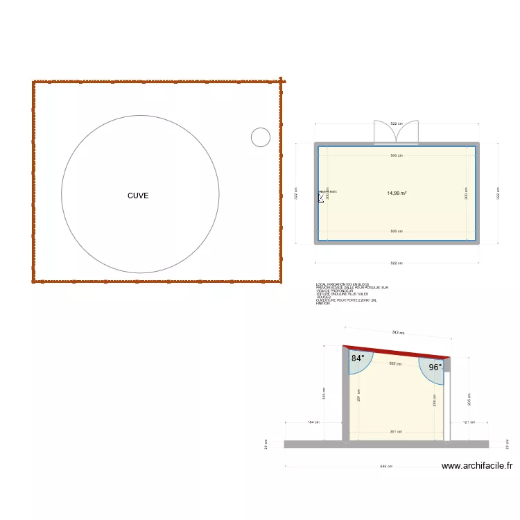 LOCAL IRRIGATION LAFAGE. Plan de 