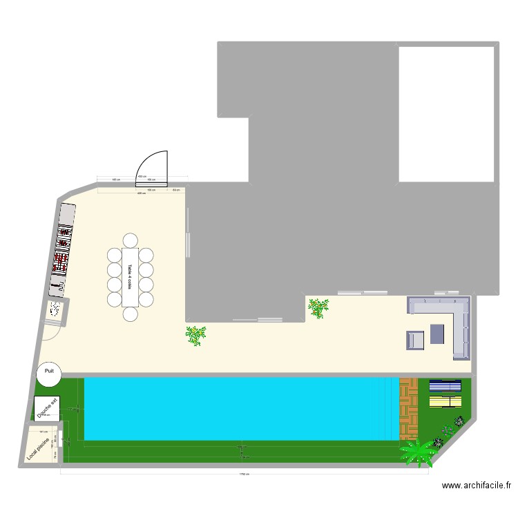 plan extérieur maison vinassan. Plan de 4 pièces et 311 m2