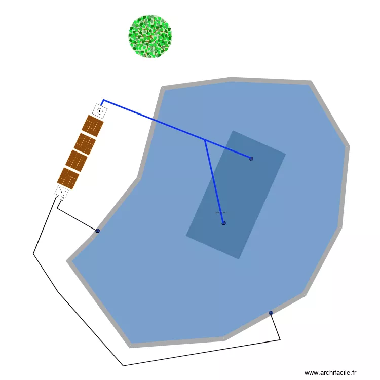 barns. Plan de 1  et 242 m²
