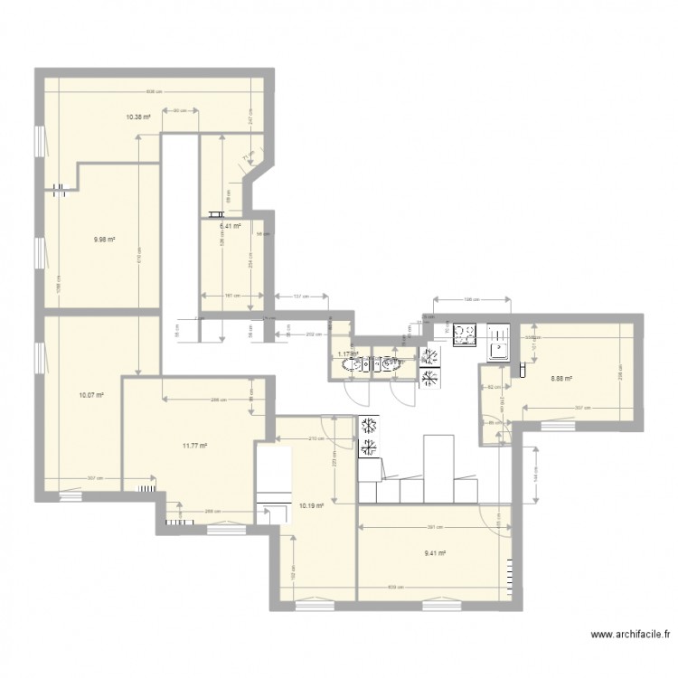 7 Chambres V4. Plan de 0 pièce et 0 m2