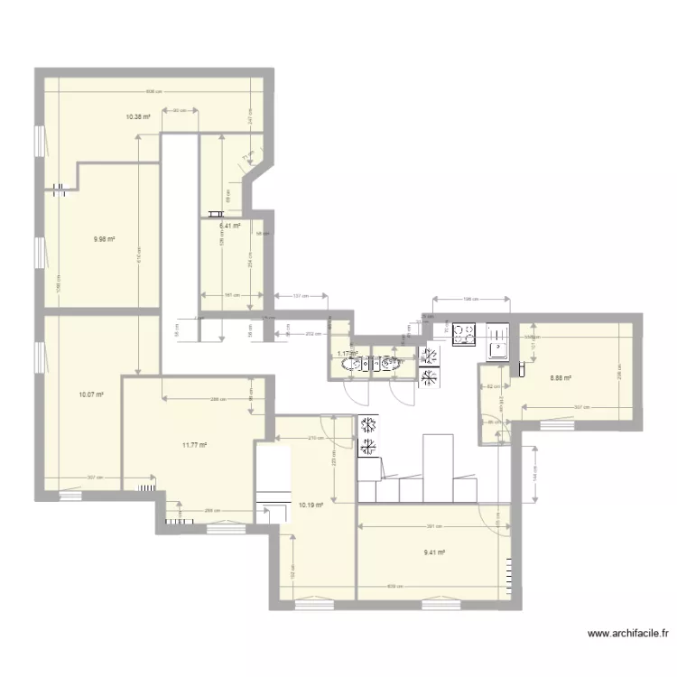 7 Chambres V4. Plan de 