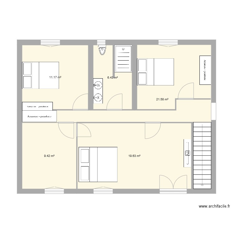 ETAGE. Plan de 0 pièce et 0 m2