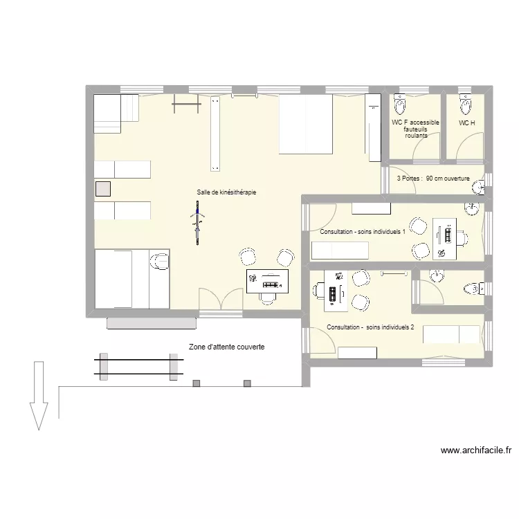 H&ocirc;pital de Rutovu - B&acirc;timent Equip&eacute; . Plan de 