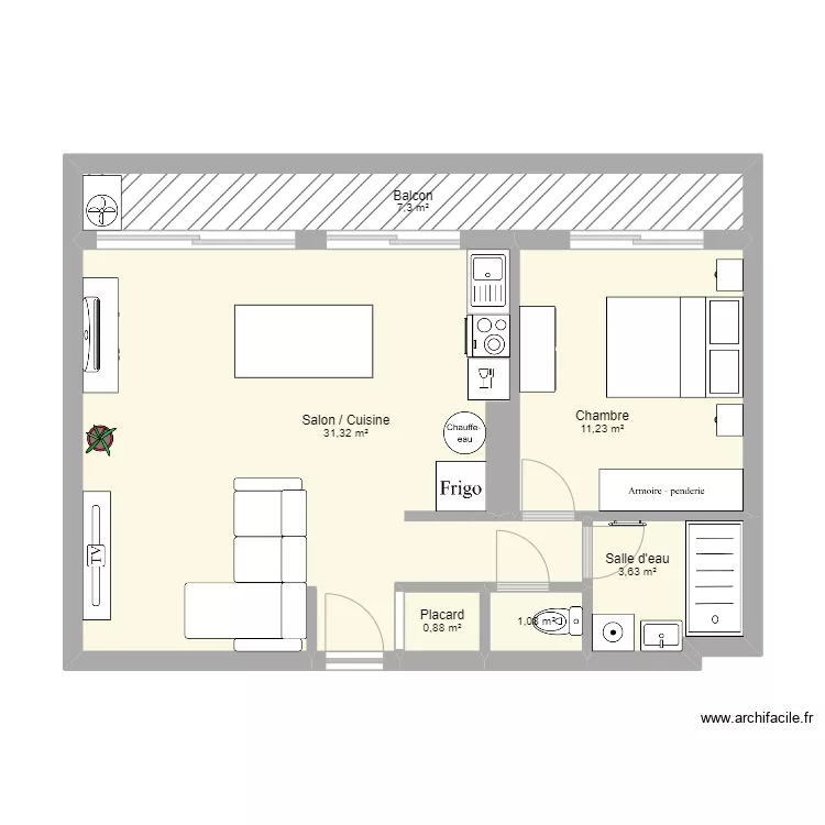 Plan appartement. Plan de 