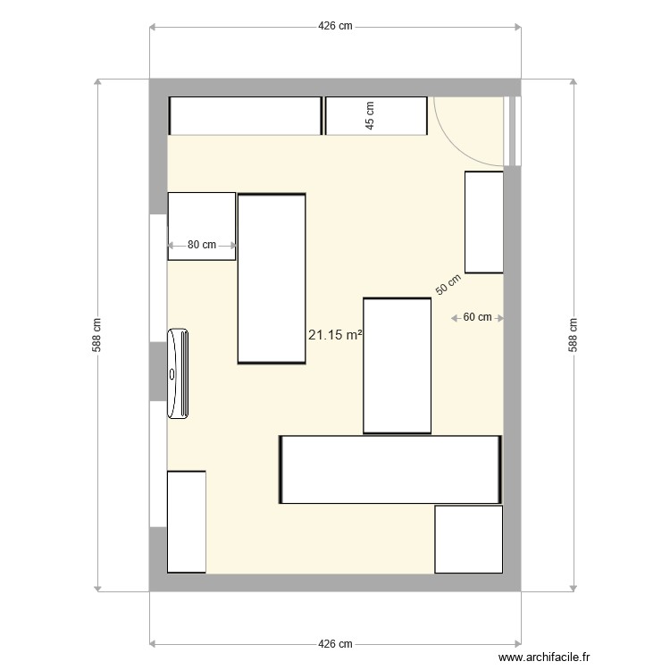 bureau. Plan de 0 pièce et 0 m2 bureau. Plan de 0 pièce et 0 m2