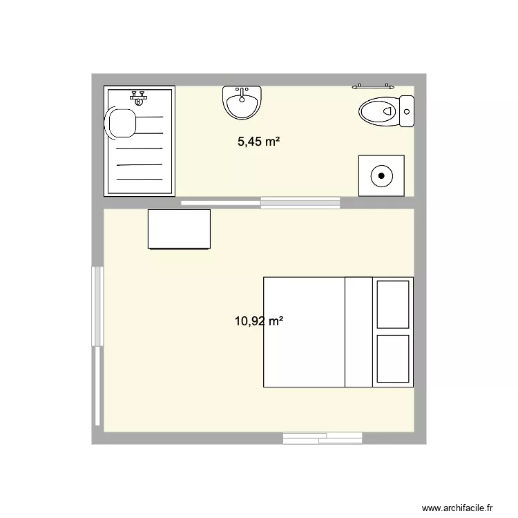 SALLE DE BAIN. Plan de 