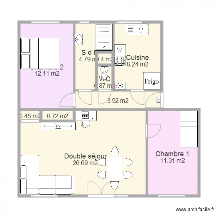 appartement plan 1. Plan de 0 pièce et 0 m2