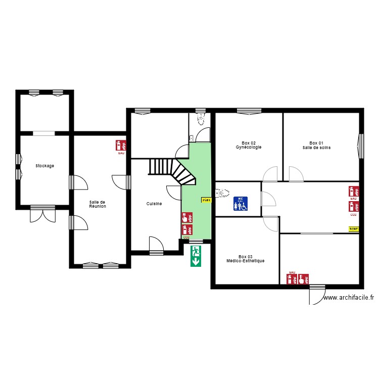 Centre médical St Max RDC bureau. Plan de 0 pièce et 0 m2