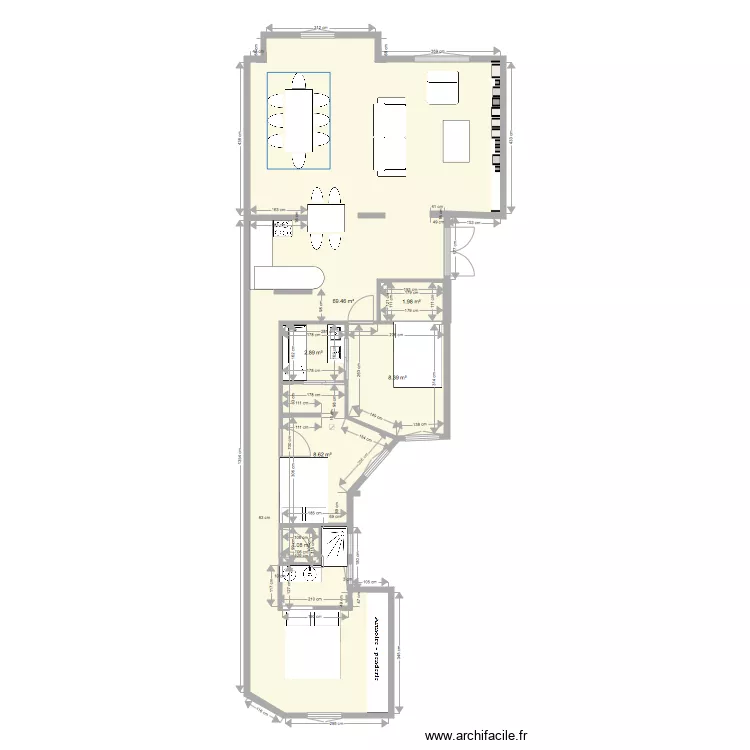 366 Vaugirard proposition Sosso. Plan de 