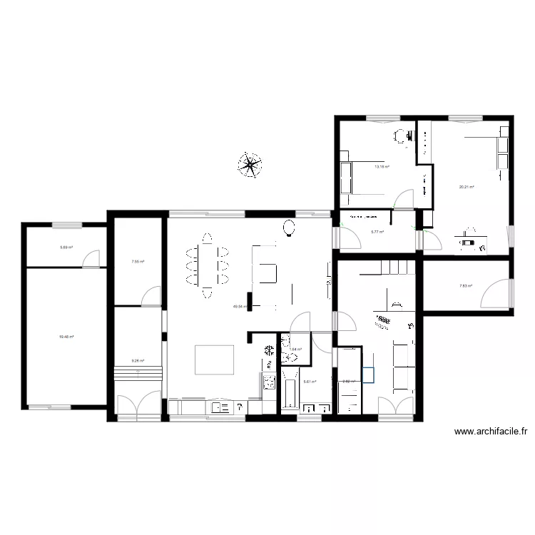 maison de la chapelle . Plan de 