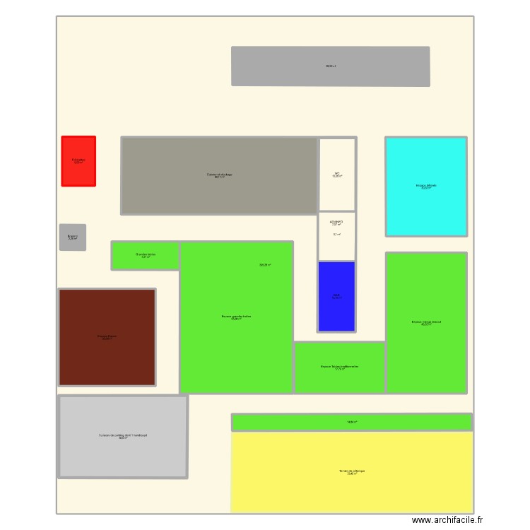 Terrain Madeleine 4. Plan de 18 pièces et 1283 m2