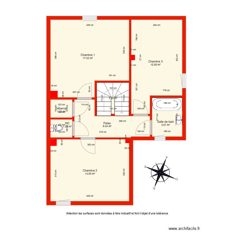 BI 4369 étage  côté. Plan de 0 pièce et 0 m2