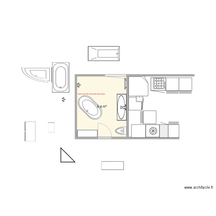 SDB 8 26. Plan de 0 pièce et 0 m2