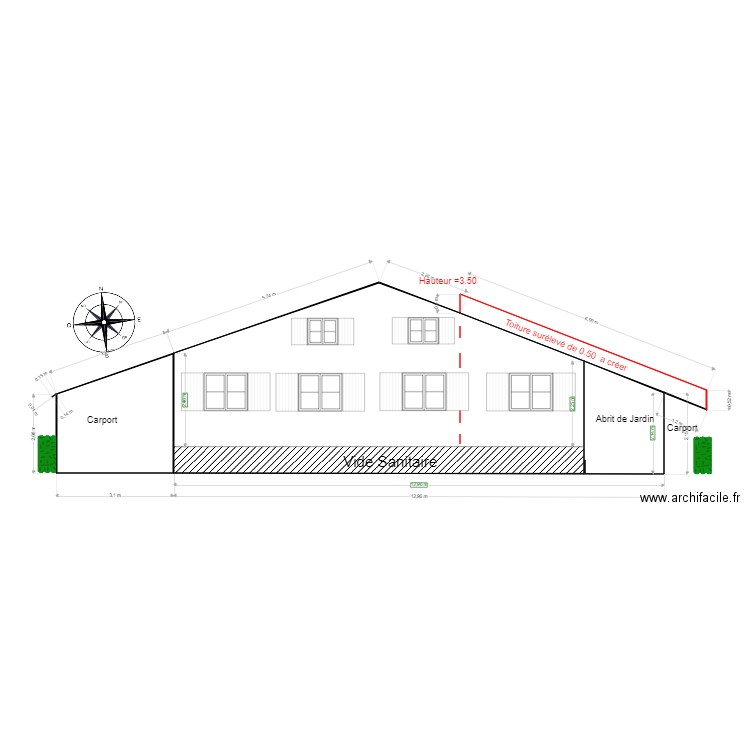 Facade Sud1. Plan de 0 pièce et 0 m2