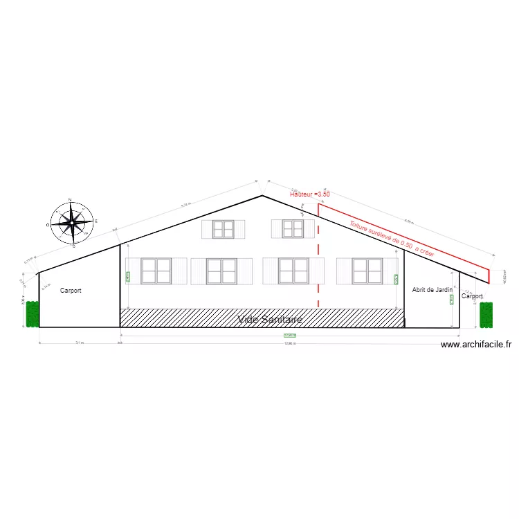 Facade Sud1. Plan de 