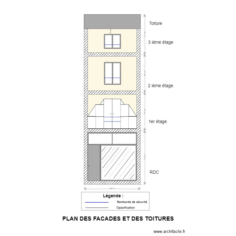 Plan des facades et des toitures. Plan de 0 pièce et 0 m2