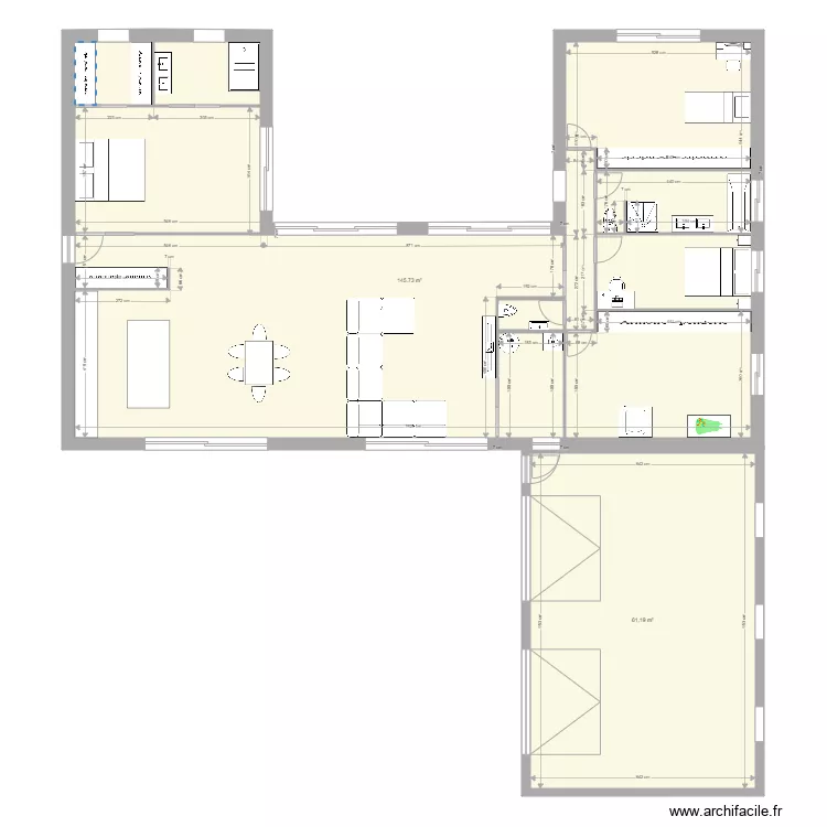 PLAN MAISON U LANVALLAY. Plan de 
