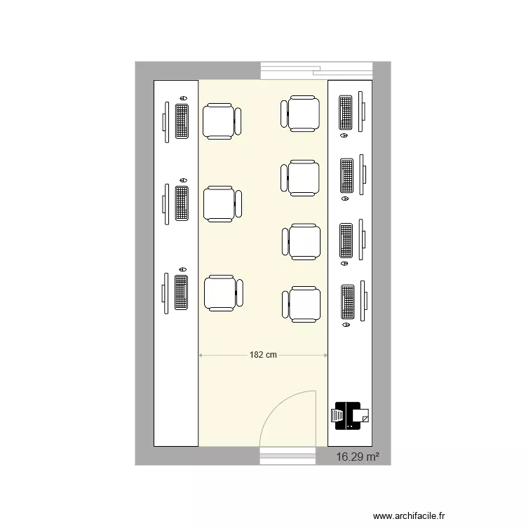 Bureau tech de labo biologie des tumeurs HL . Plan de 