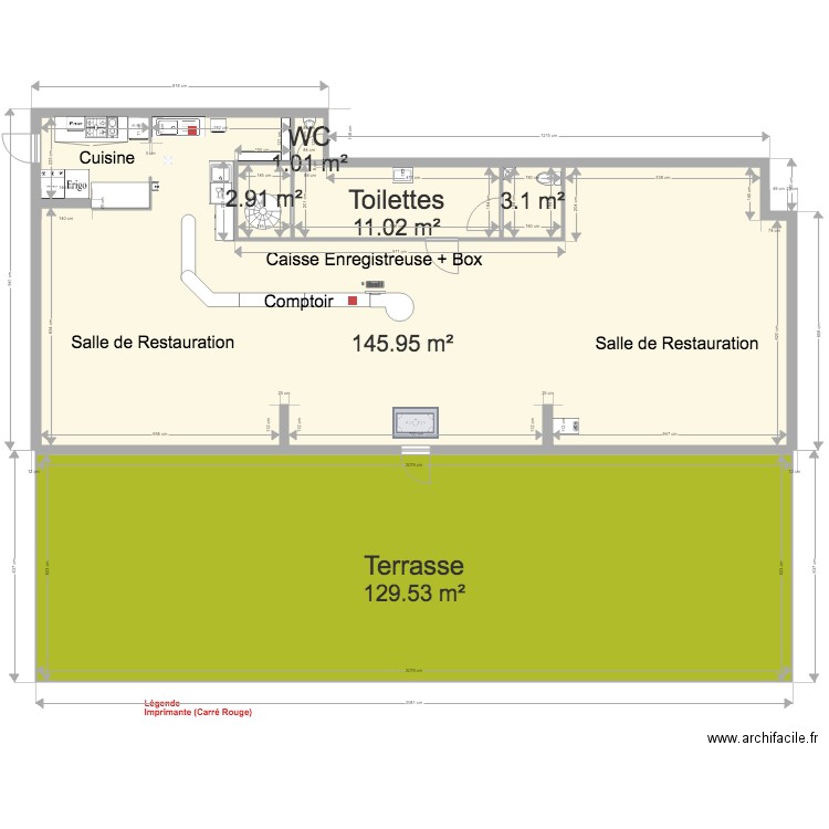 Le Paprika Bar Brasserie  Popina. Plan de 0 pièce et 0 m2