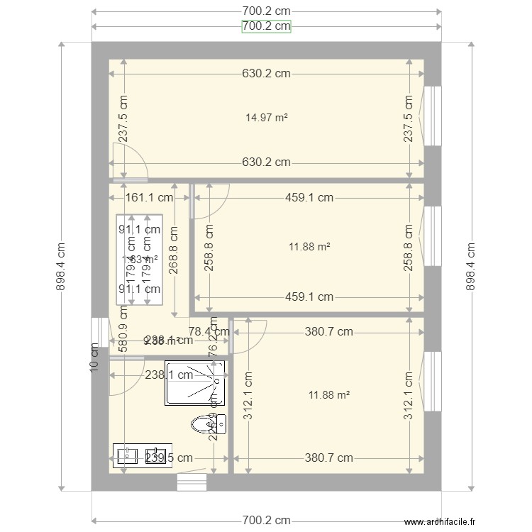 CJ LF PLAN 9 X 7 ETAGE AAAA. Plan de 0 pièce et 0 m2