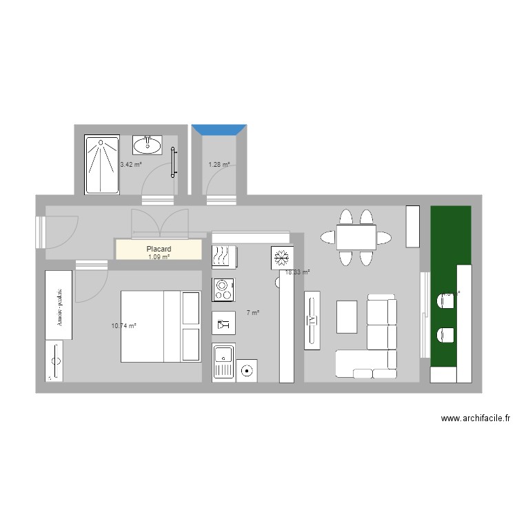 Appartement Pau. Plan de 0 pièce et 0 m2