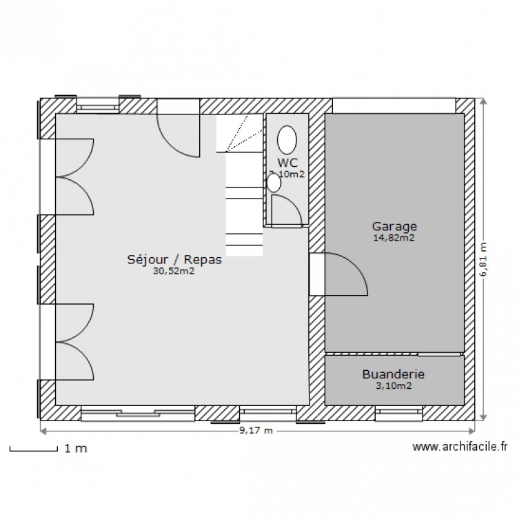 Projet DAVIS RDC. Plan de 0 pièce et 0 m2