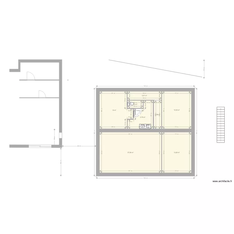 extension niveaux d&eacute;cal&eacute;s. Plan de 