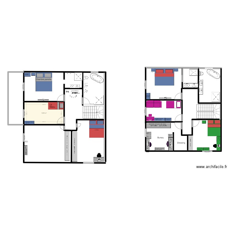 Courrendlin 2. Plan de 6 pièces et 133 m2