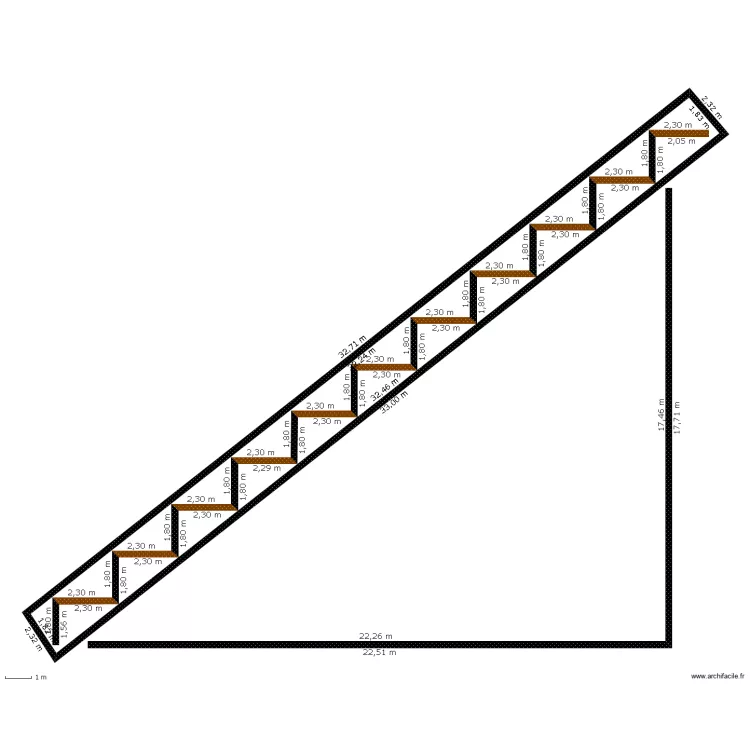 escalier. Plan de escalier. Plan de
