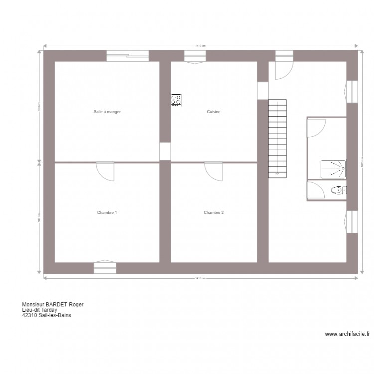 BARDET  Sail les Bains. Plan de 0 pièce et 0 m2