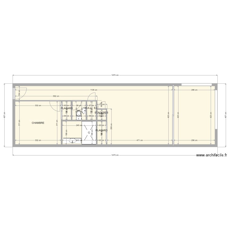 2020 02 08 ETAT DES LIEUX 1405. Plan de 0 pièce et 0 m2