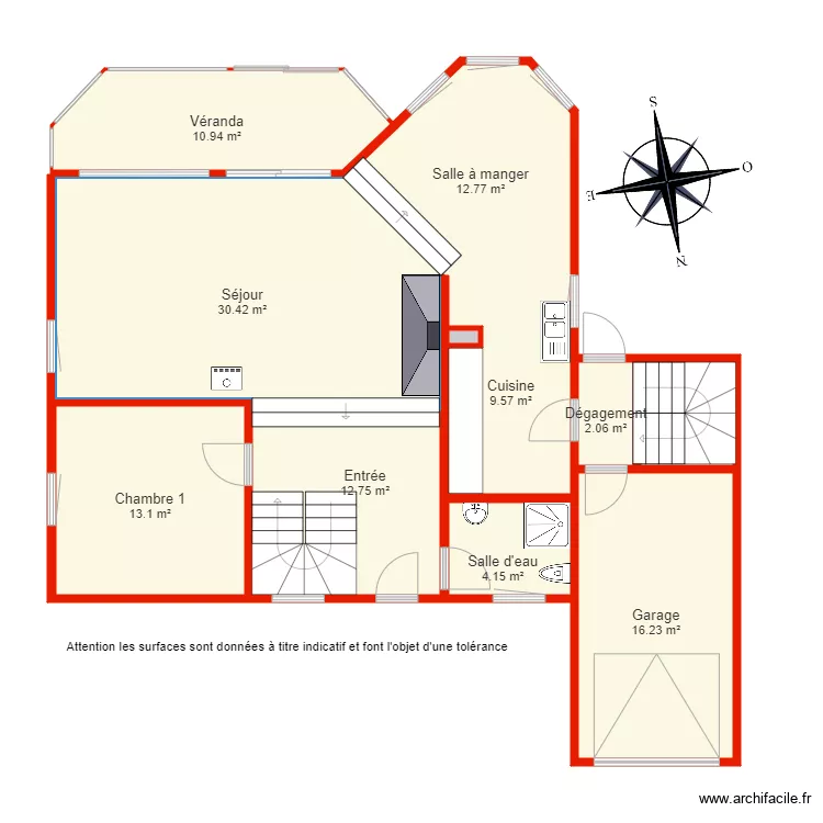 BI 4750 rdc non c&ocirc;t&eacute;. Plan de 