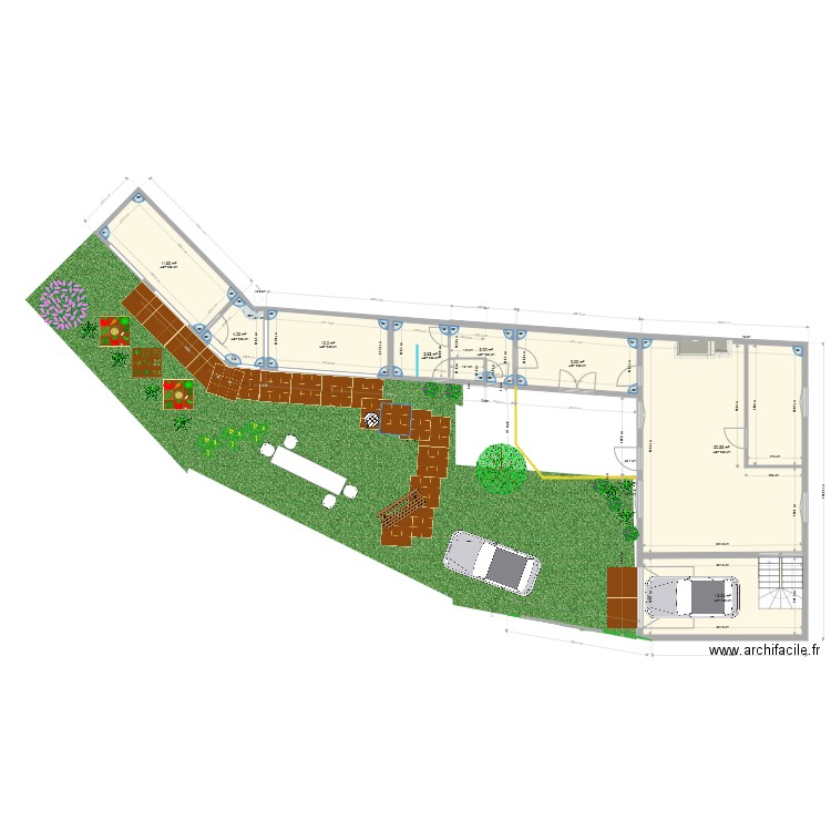 pierres. Plan de 0 pièce et 0 m2