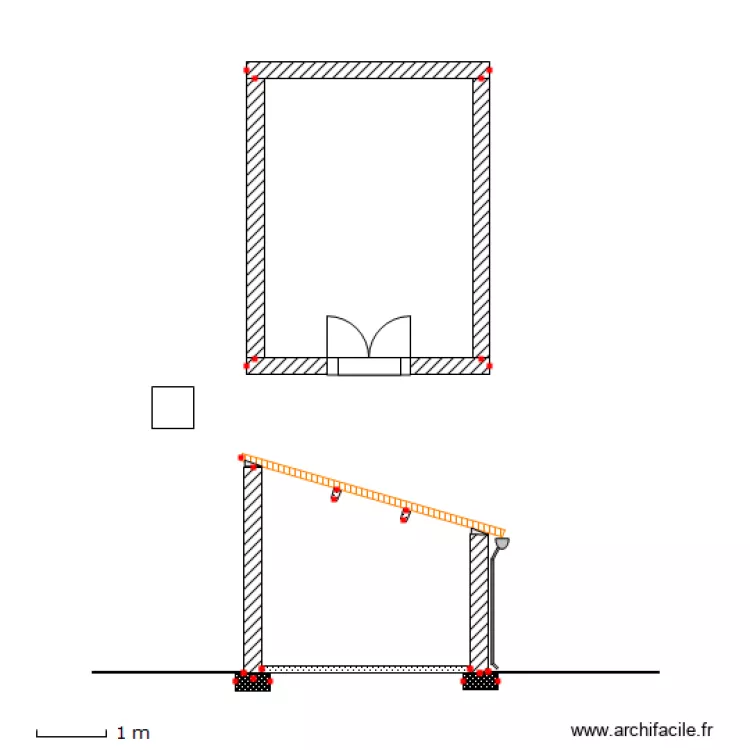 abri de jardin. Plan de abri de jardin. Plan de