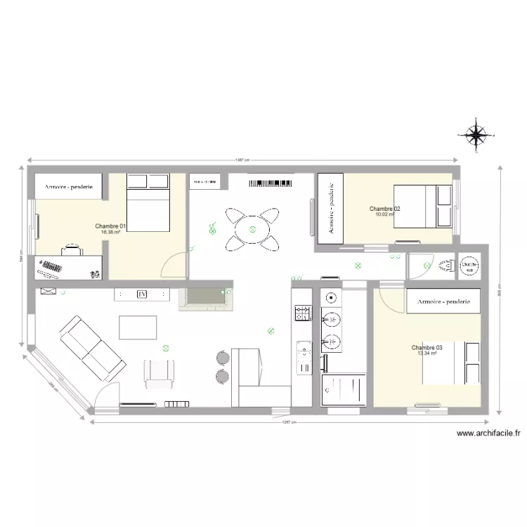 Maison L&eacute;ognan Plan luminaire 01. Plan de 
