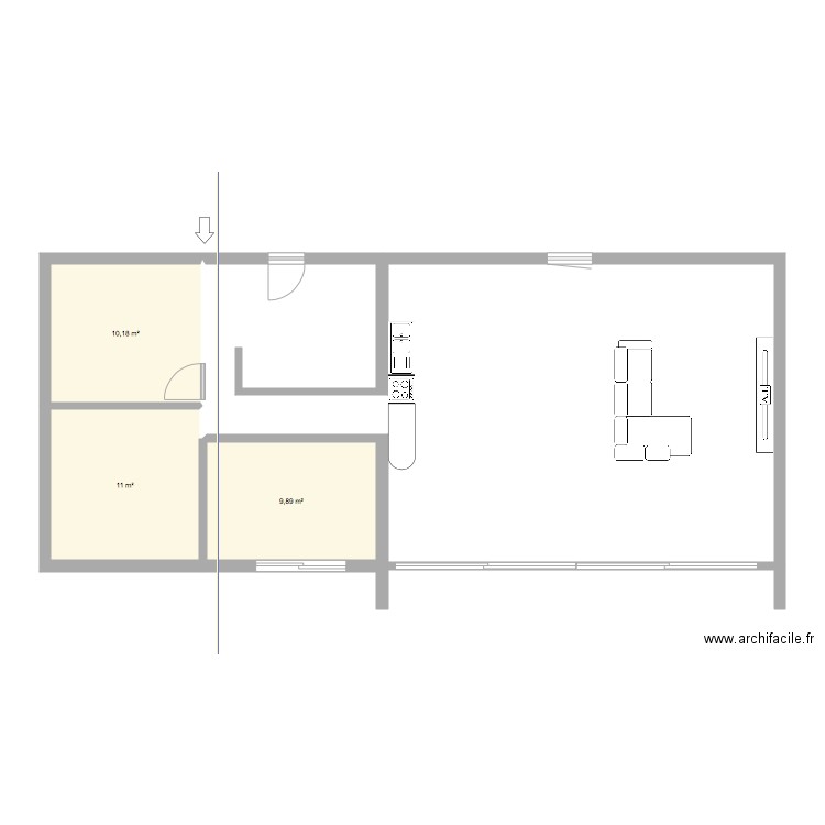 2 Carrés. Plan de 0 pièce et 0 m2