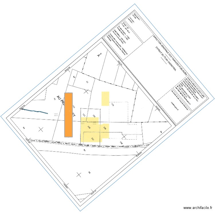 Gaec des Combards Implantation. Plan de 1 pièce et 972 m2