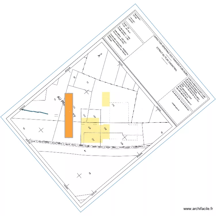 Gaec des Combards Implantation. Plan de 