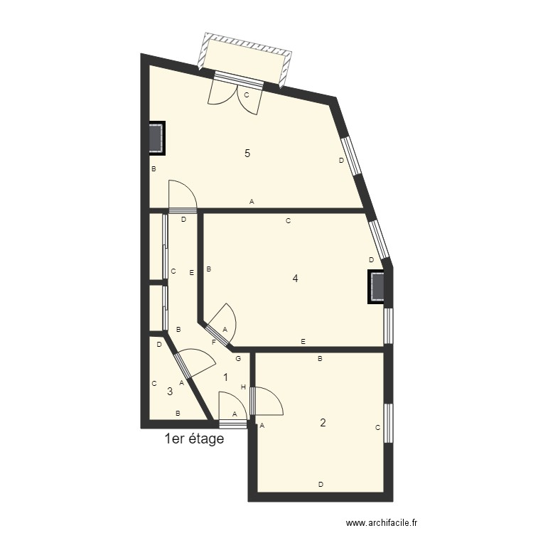 184883 FREGONA 1er étage. Plan de 0 pièce et 0 m2